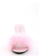 Amour-03 Marabou Slippter-Pink