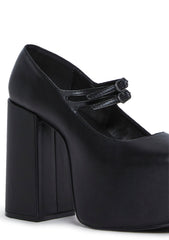 Macabre Meetup Platform Mary Janes - Black