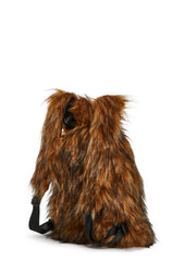 Rosy Roam Faux Fur Backpack - Brown