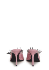 On Your Toes Spiked Mules - Pink