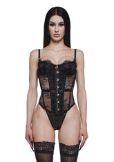 Essentials Lace Corset - Black