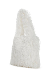 Star Dream Faux Fur Shoulder Bag - White