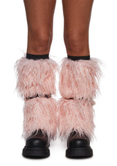 Cotton Candy Faux Fur Leg Warmers