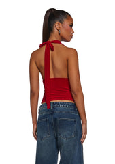 Unstoppable Cowl Neck Top - Red