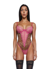 Animal Instincts Sheer Mesh Teddy
