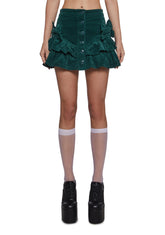 Cheerful Charm Mini Skirt - Green