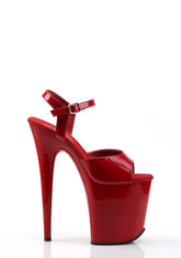 Flamingo-809 Platform Ankle Strap Sandals-Red