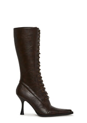 Tricks And Trials Lace Up Boots - Brown
