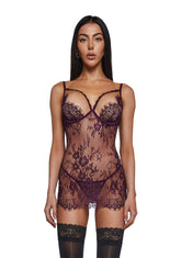Secret Eyelash Lace Chemise