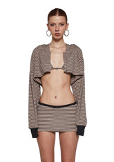 Ocean Front Walk Skirt Set - Brown