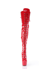 Jubilant-4012 Platform Crotch Boots-Red