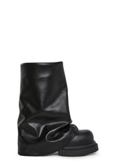 Ego Foldover Boots - Black