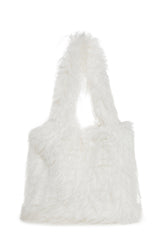 Star Dream Faux Fur Shoulder Bag - White