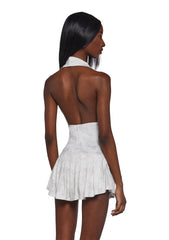 Carefree Days Collar Halter Dress