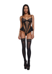 Cheri Amore Lace Teddy - Black