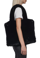 Cutie Pie Faux Fur Bag - Black