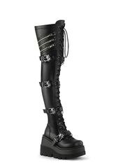 Shaker-420 Platform Thigh High Boots