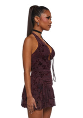 New Reign Halter Dress - Red