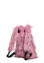 Rosy Roam Faux Fur Backpack - Pink