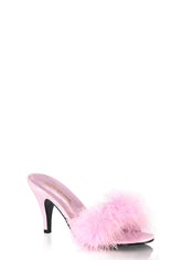 Amour-03 Marabou Slippter-Pink
