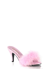 Amour-03 Marabou Slippter-Pink