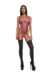 Animal Instincts Sheer Mesh Teddy
