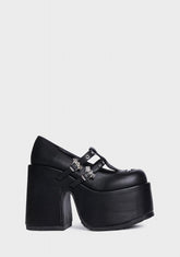 Camel-55 Platform Mary Janes