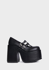 Camel-55 Platform Mary Janes