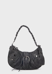 Gray Kiss Shoulder Bag