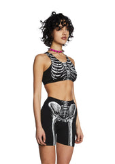 Bone To Pick Skeleton Crop Top