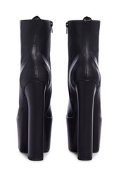 Pretty Prim Ankle Boots - Black