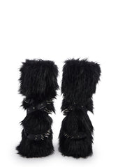 Wild Instincts Faux Fur Boots - Black