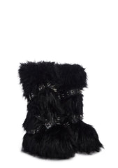 Wild Instincts Faux Fur Boots - Black