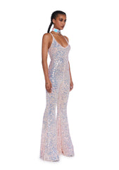 Sparkle Nights Sequin Jumpsuit- Metallic