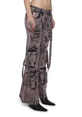 Aurora Cargo Jeans - Light Purple