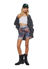 Rumor Romance Biker Shorts - Floral