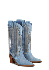 Present Perfect Cowboy Boots - Blue
