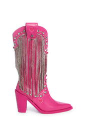Present Perfect Cowboy Boots - Dark Pink