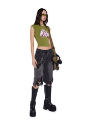 Streetwise Maven Denim Shorts - Black