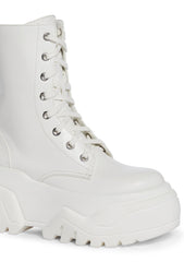 Optical Fuse Combat Boots - White