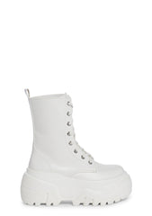 Optical Fuse Combat Boots - White
