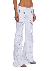 Aurora Cargo Jeans - White