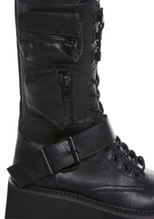 Obsidian Platform Zip-Up Boots - Black