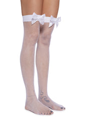 Runway Model Thigh Highs - White
