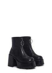 Detention Hall Platform Boots - Black
