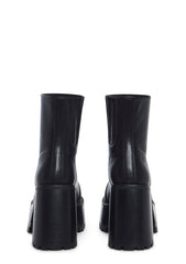 Detention Hall Platform Boots - Black