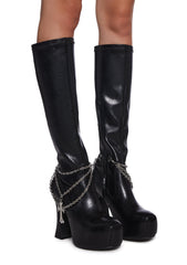Wicked Descent Knee High Boots