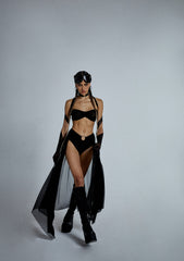 Heaven's Cataract Mesh Train Shorts - Black