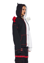 Devil Or Angel Zip-Up Hoodie