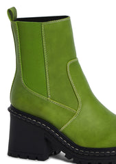 Off The Record Ankle Boots - Green